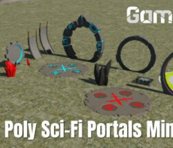 GameGuru MAX Low Poly Mini Kit - Sci-Fi Portals