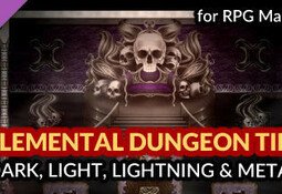 RPG Maker MZ - KR Elemental Dungeon Tileset - Dark Light Lightning Metal