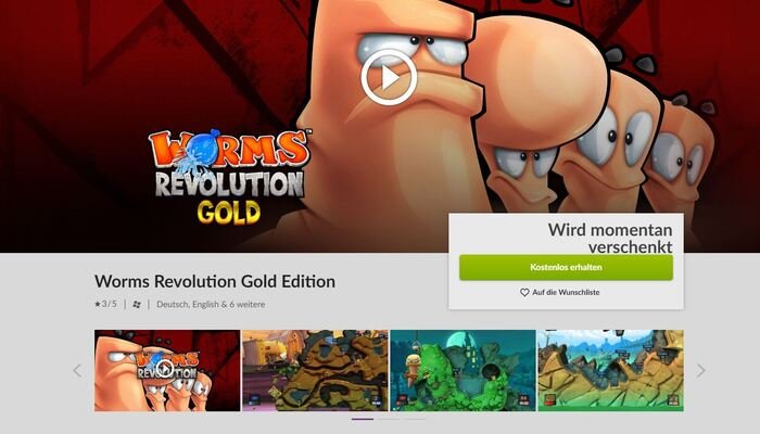 Worms Revolution Gold: Gratis spelen en bewaren