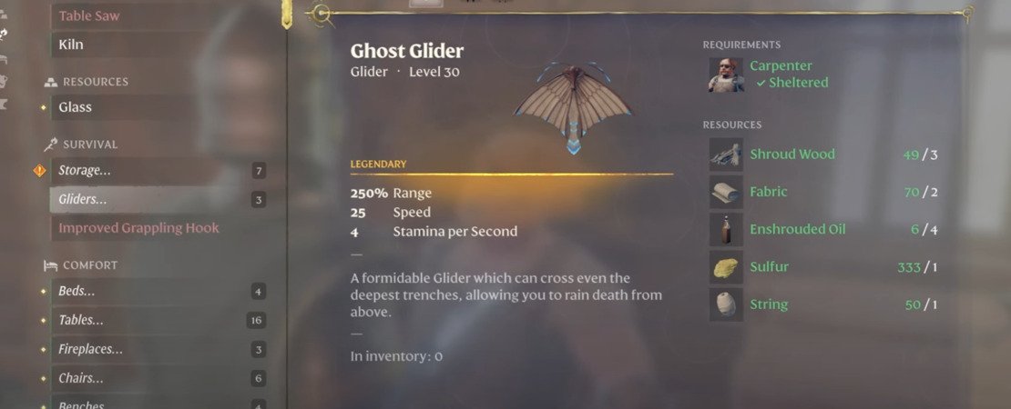 De ultieme Glider in Enshrouded - Zo krijg je de Ghost Glider