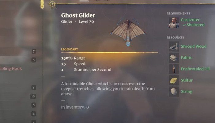 De ultieme Glider in Enshrouded: Zo krijg je de Ghost Glider