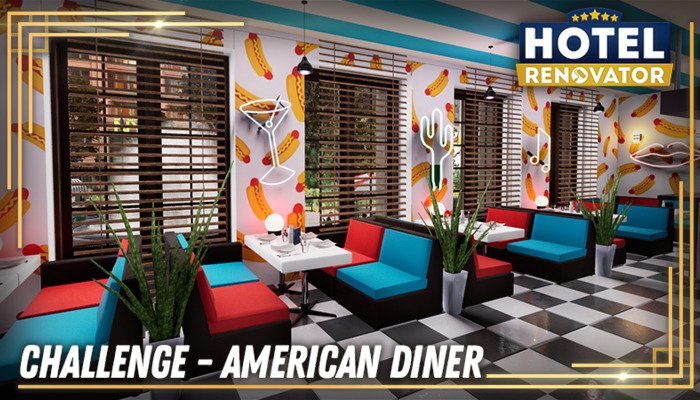 Hotel Renovator: Retro-Diner Design-Herausforderung: Stell dein Talent als Innendesigner unter Beweis