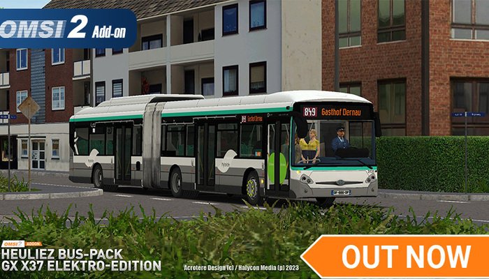 OMSI 2: The new add-on Heuliez Bus-Pack GX x37 Electric Edition