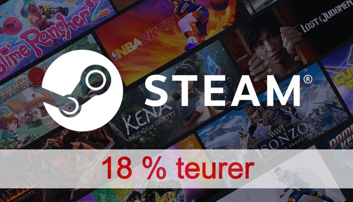 Steam: Spiele in Deutschland werden 18 % teurer