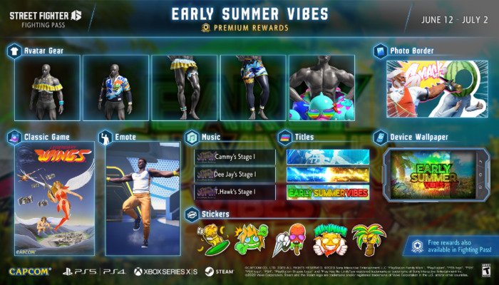 Street Fighter 6: Der Fighting Pass und die Early Summer Vibes Belohnungen