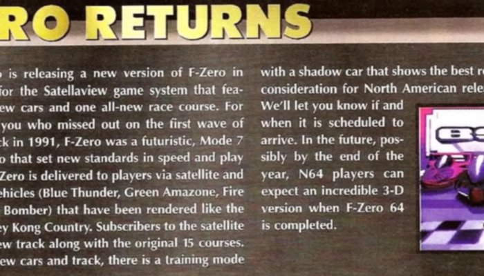 Rediscovering a Nintendo Classic: The Revival of BS F-Zero Grand Prix